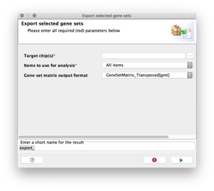 Export Selected Gene Sets